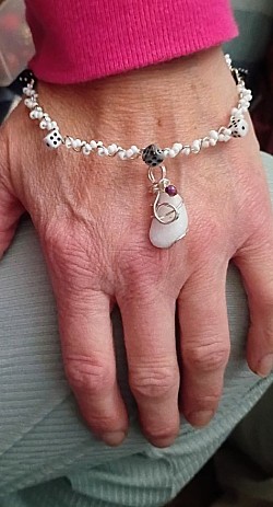 5 Wire Bracelet with stone